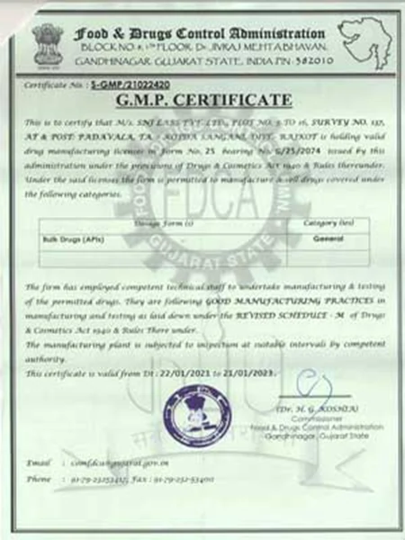 GMP Certificate